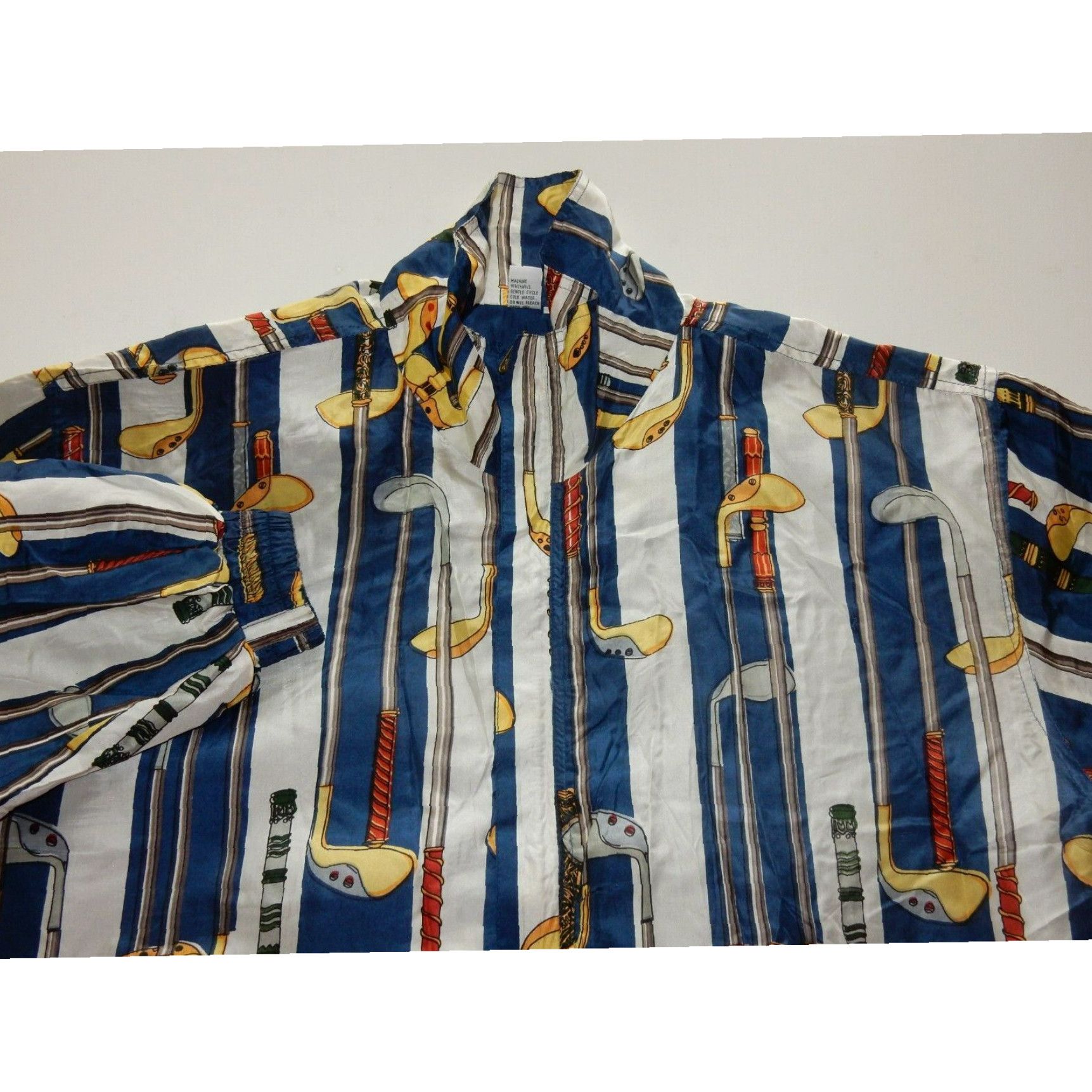 Vintage VINTAGE FUDA 100% Silk Bomber Jacket Women's Petite Large Blue Size L / US 10 / IT 46 - 1 Thumbnail