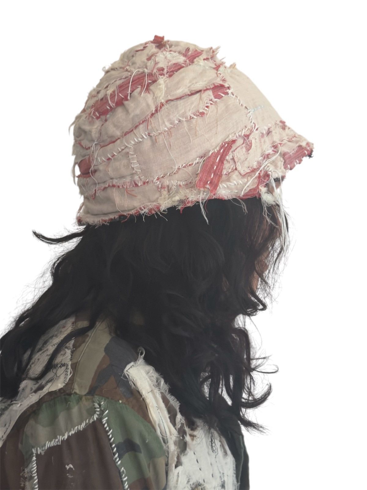 Handmade × Vintage Boro hand stitching hat Size ONE SIZE - 2 Thumbnail