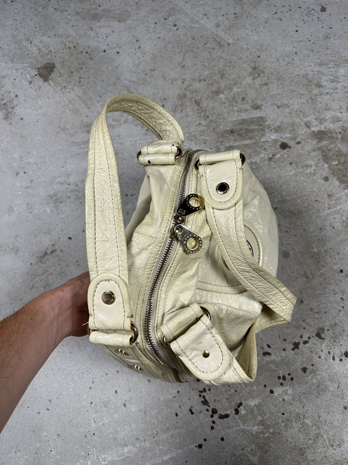 Marc Jacobs × Marc by Marc Jacobs Marc by Marc Jacobs Cream Tote Bag Cow Leather Vintage Gold Size ONE SIZE - 13 Thumbnail