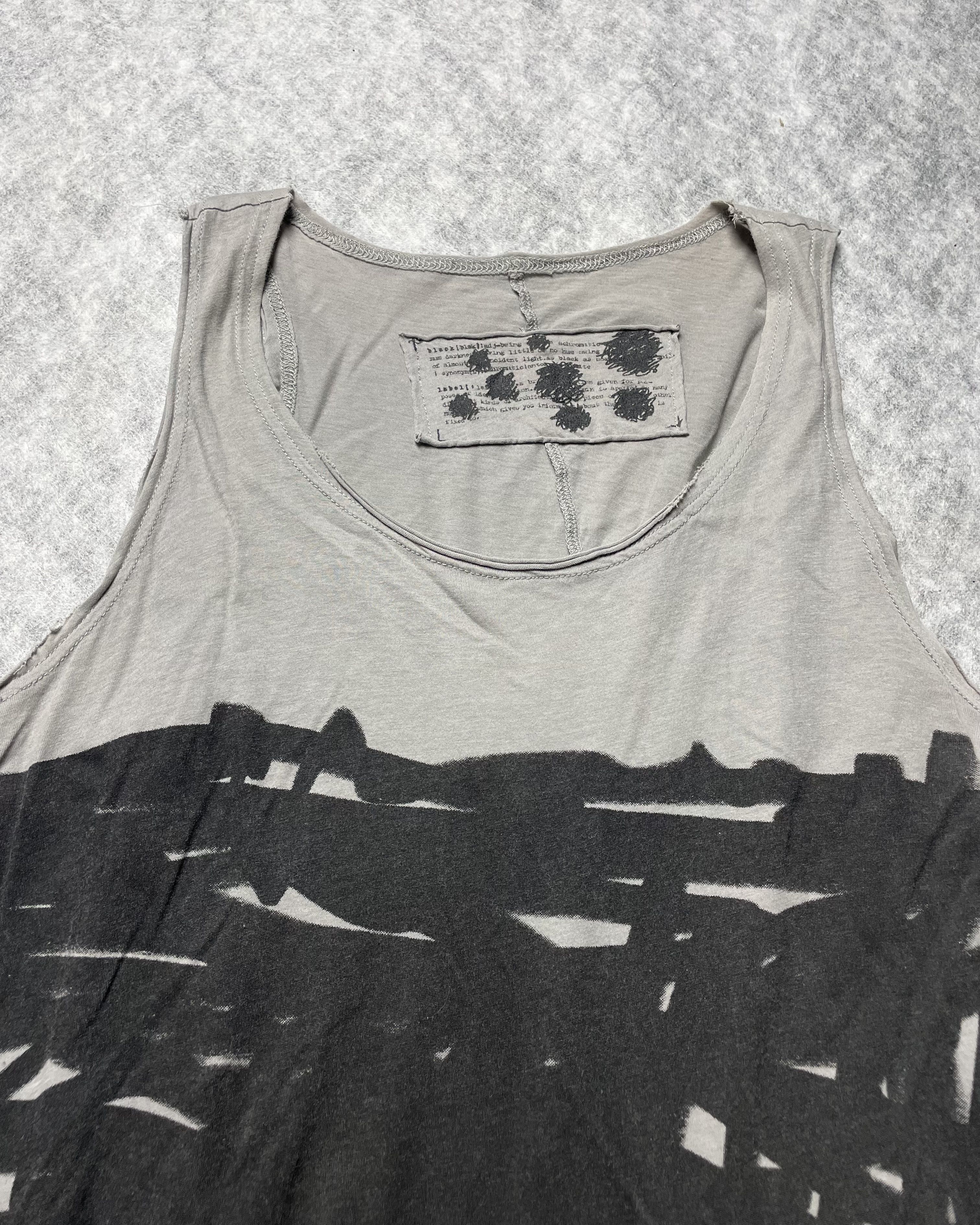 Rundholz Rundholz Black Label Grey Scribble Print Cotton Top Vest Size L / US 10 / IT 46 - 6 Thumbnail