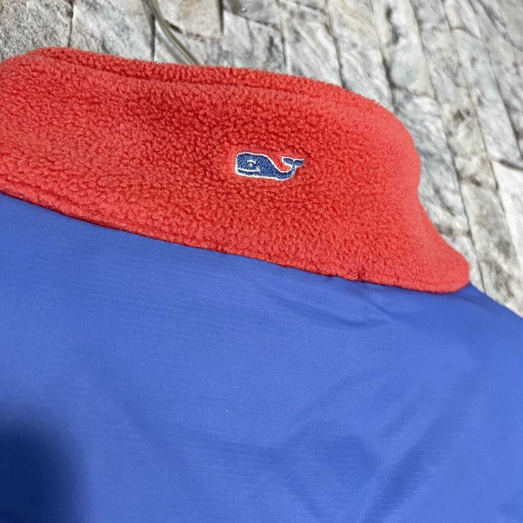 Vineyard Vines Vineyard Vines Lightweight Orange Blue Fleece Pullover Raglan Sleeve Quarter Zip Women's M Pullover Size M / US 6-8 / IT 42-44 - 7 Thumbnail