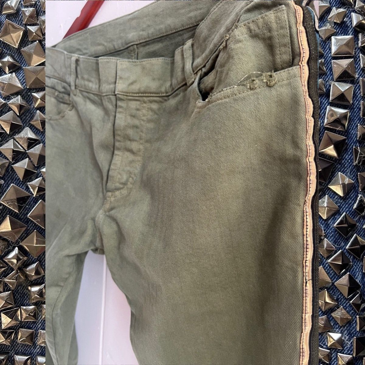 Balmain BALMAIN SS13 GREEN CANVAS PANTS Size US 33 - 4 Thumbnail