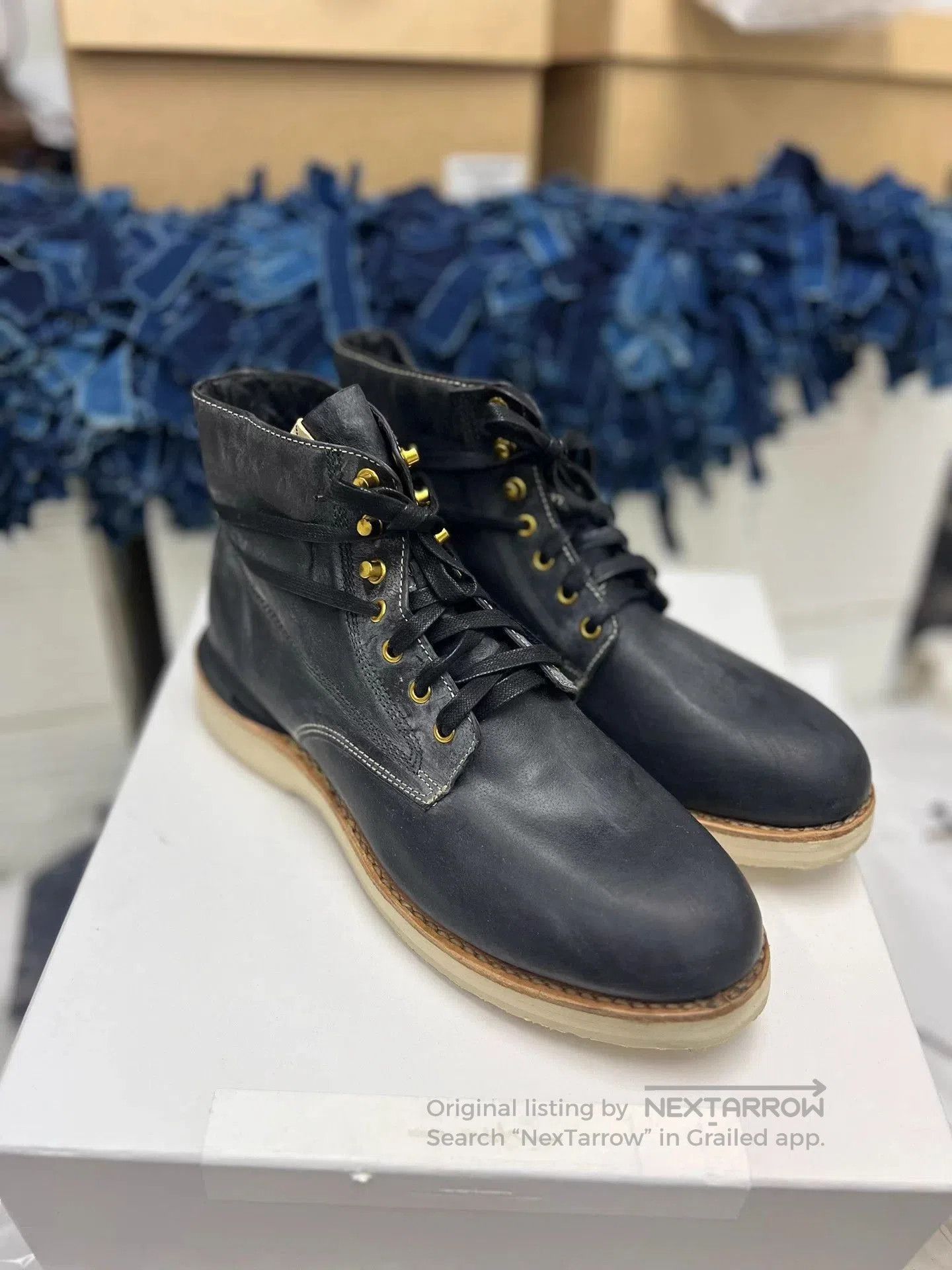 Visvim Black Leather Lace-Up Boots. Size US 9.5 / EU 42-43 - 4 Thumbnail