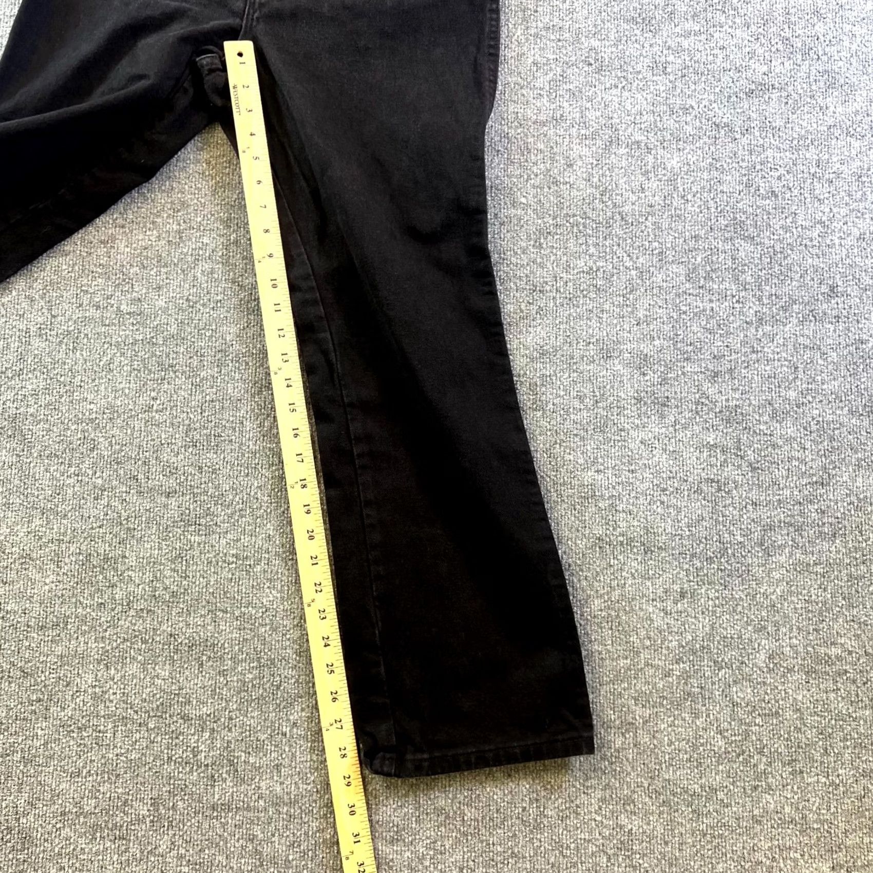 Wrangler Wrangler Cowboy Bootcut Jeans Mens 34x30 Black Denim 100% Cotton Slim Fit Jeans Size US 34 / EU 50 - 4 Thumbnail