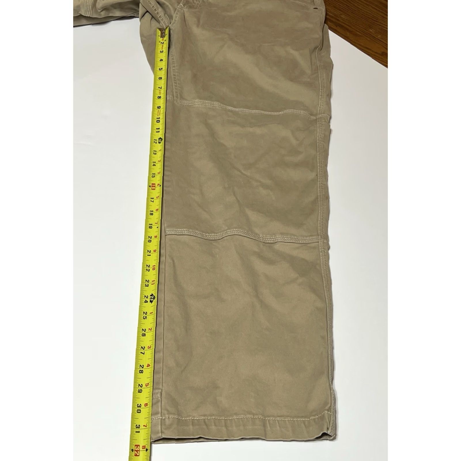Vintage Cabela's Casuals Pants Mens 38x32 Canvas Beige Flat Front Pockets Regular Straight Outdoor Workwear 90s? Size US 38 / EU 54 - 5 Thumbnail