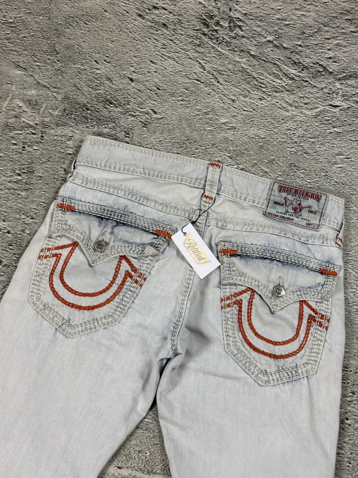 True Religion True Religion vintage white jeans straight mega T Orange Size US 31 - 2 Thumbnail