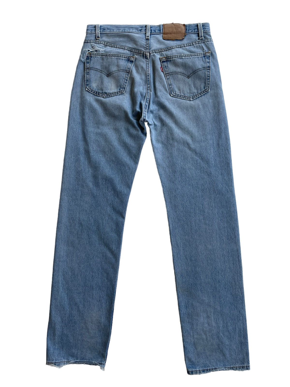 Levi's Vintage Clothing Vintage Levis 522 Ripped Distressed Denim Size US 32 / EU 48 - 4 Thumbnail