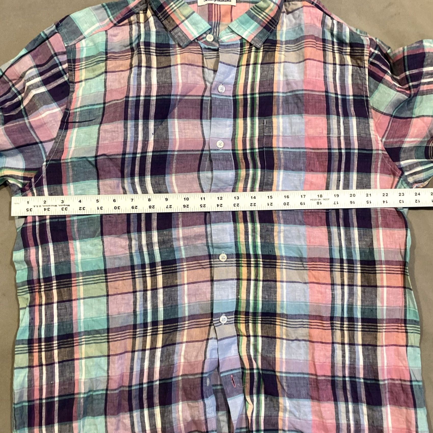Tommy Bahama Tommy Bahama - 100% Linen - Pastel Plaid - Long Sleeve Button Down Shirt - Large - Multicolor - Button-Up - Men - Casual Beach/Pool/Sun Size US L / EU 52-54 / 3 - 5 Thumbnail