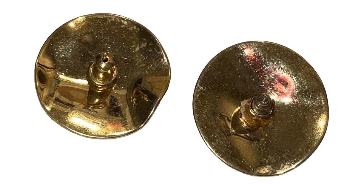 Vintage Vintage 80’s Monet Hammered Dome Earrings Size ONE SIZE - 5 Thumbnail