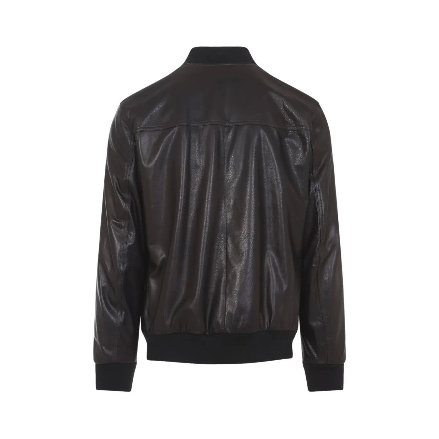 Brioni BRIONI Caffe Brown Leather Bomber Jacket New & Authentic (Me Size US L / EU 52-54 / 3 - 2 Thumbnail