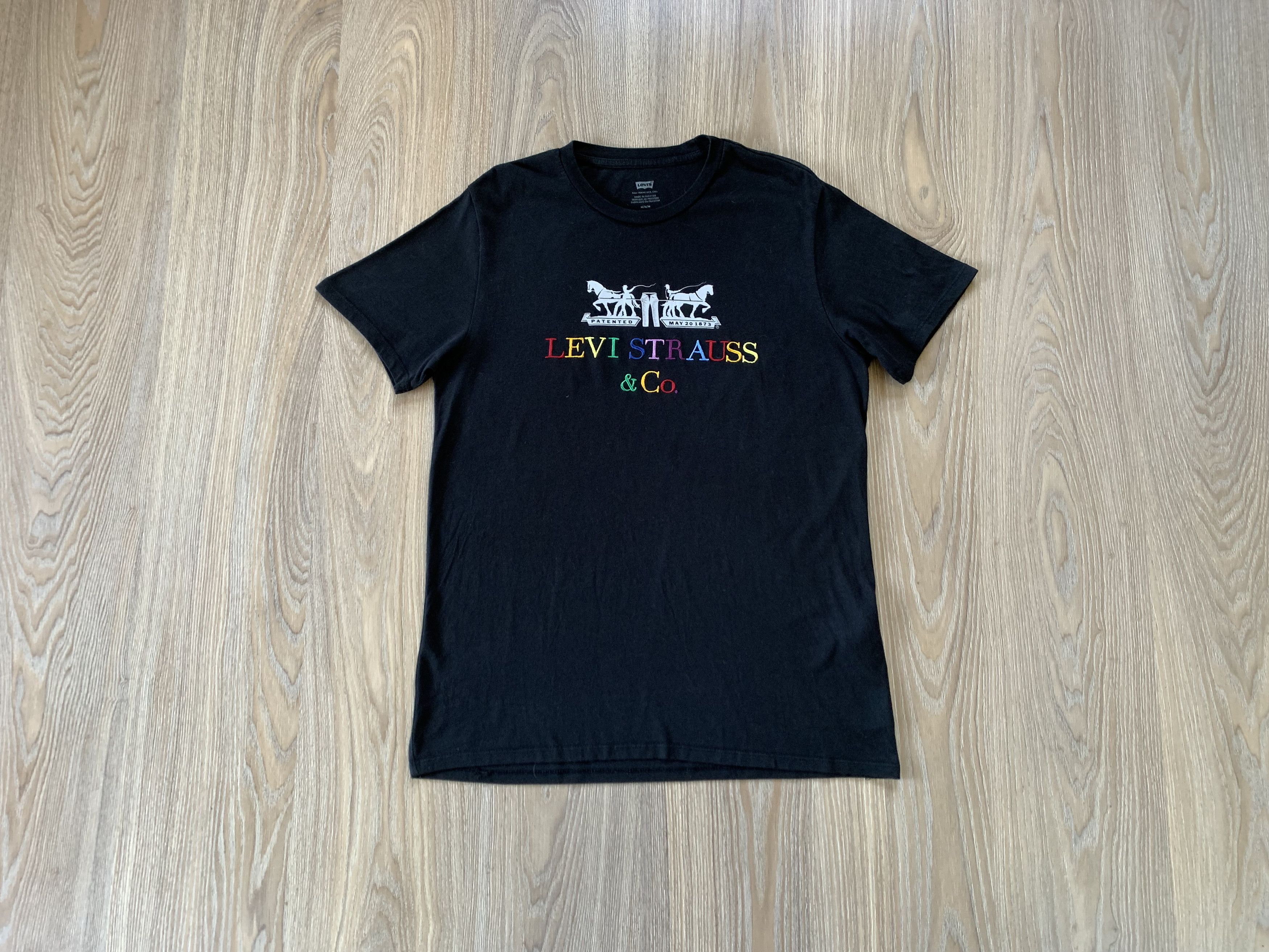 Levi's Levis Black Еmbroidered Logo T Shirt Size US M / EU 48-50 / 2 - 1 Thumbnail