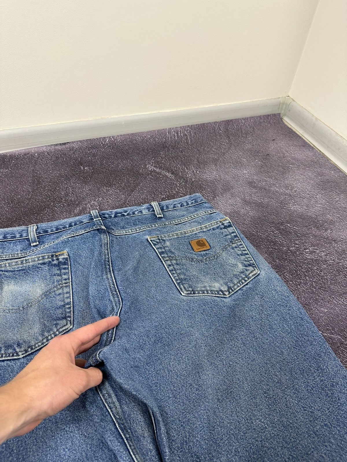 Carhartt Vintage 90s Carhartt USA Relaxed Fit Opium Faded Work Jeans Size US 36 / EU 52 - 5 Thumbnail