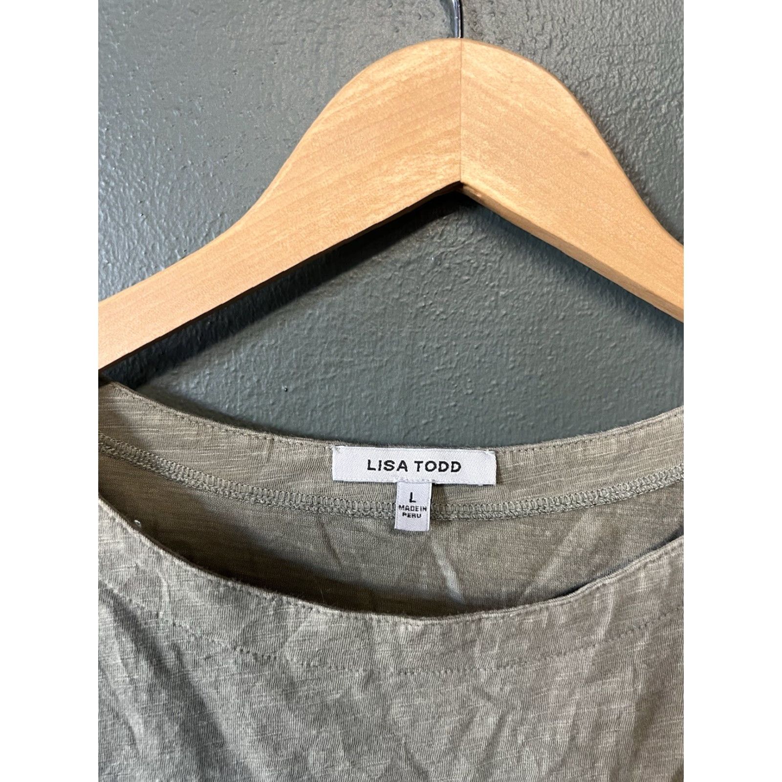 Vintage Lisa Todd Womens T-Shirt Green Short Sleeve Size L Size L / US 10 / IT 46 - 3 Thumbnail