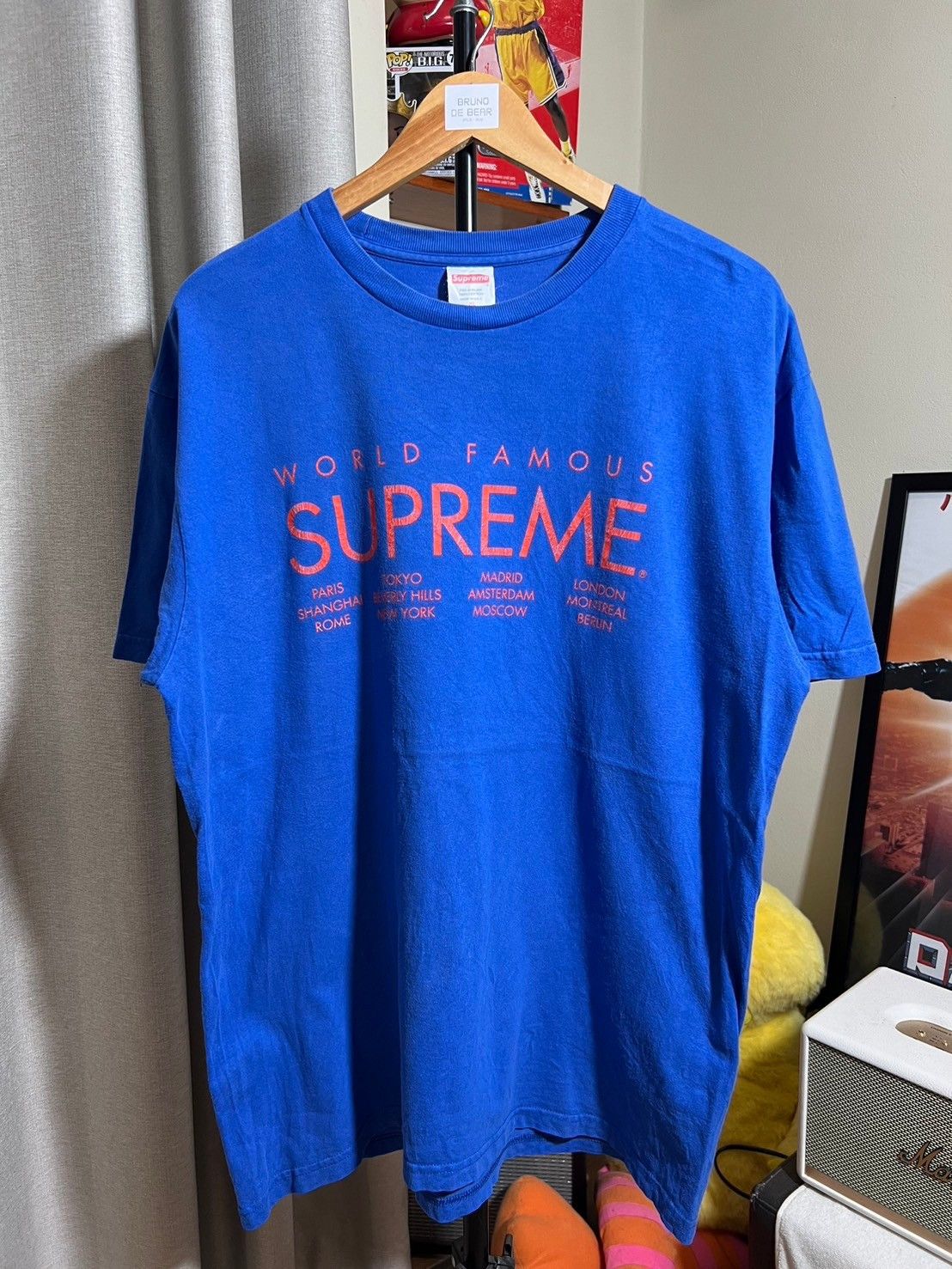 Vintage SUPREME WORLD FAMOUS shirt BN Size US XL / EU 56 / 4 - 2 Thumbnail