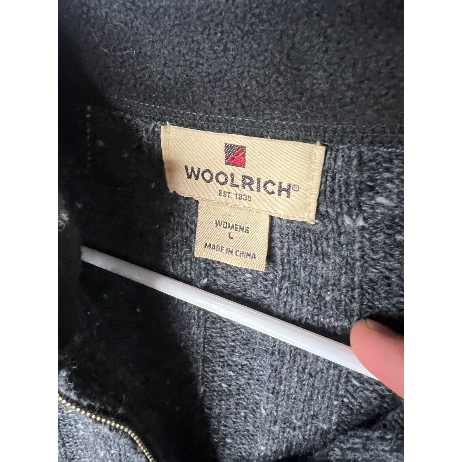 Woolrich Woolen Mills Woolrich Womens LG Onyx Heather Gray Pullover 1/4 Zip Wool B Size L / US 10 / IT 46 - 3 Thumbnail