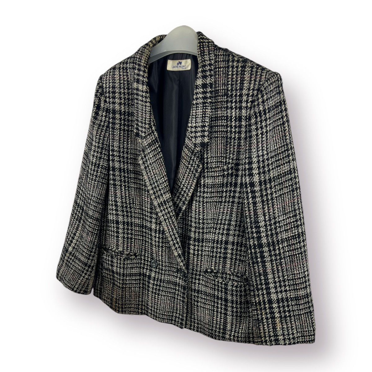Japanese Brand 🔥 Jane More onward Houndstooth double breasted Coat Size L / US 10 / IT 46 - 2 Thumbnail