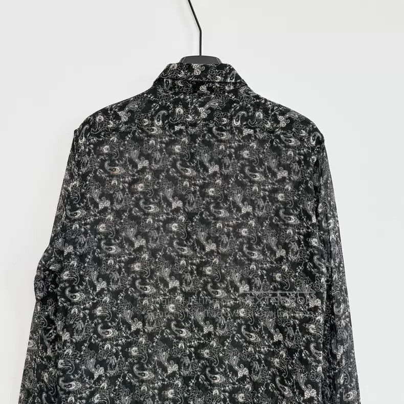 Saint Laurent Paris Saint Laurent Paris size 39 Black and White Wool Paisley Sh Size US S / EU 44-46 / 1 - 2 Thumbnail