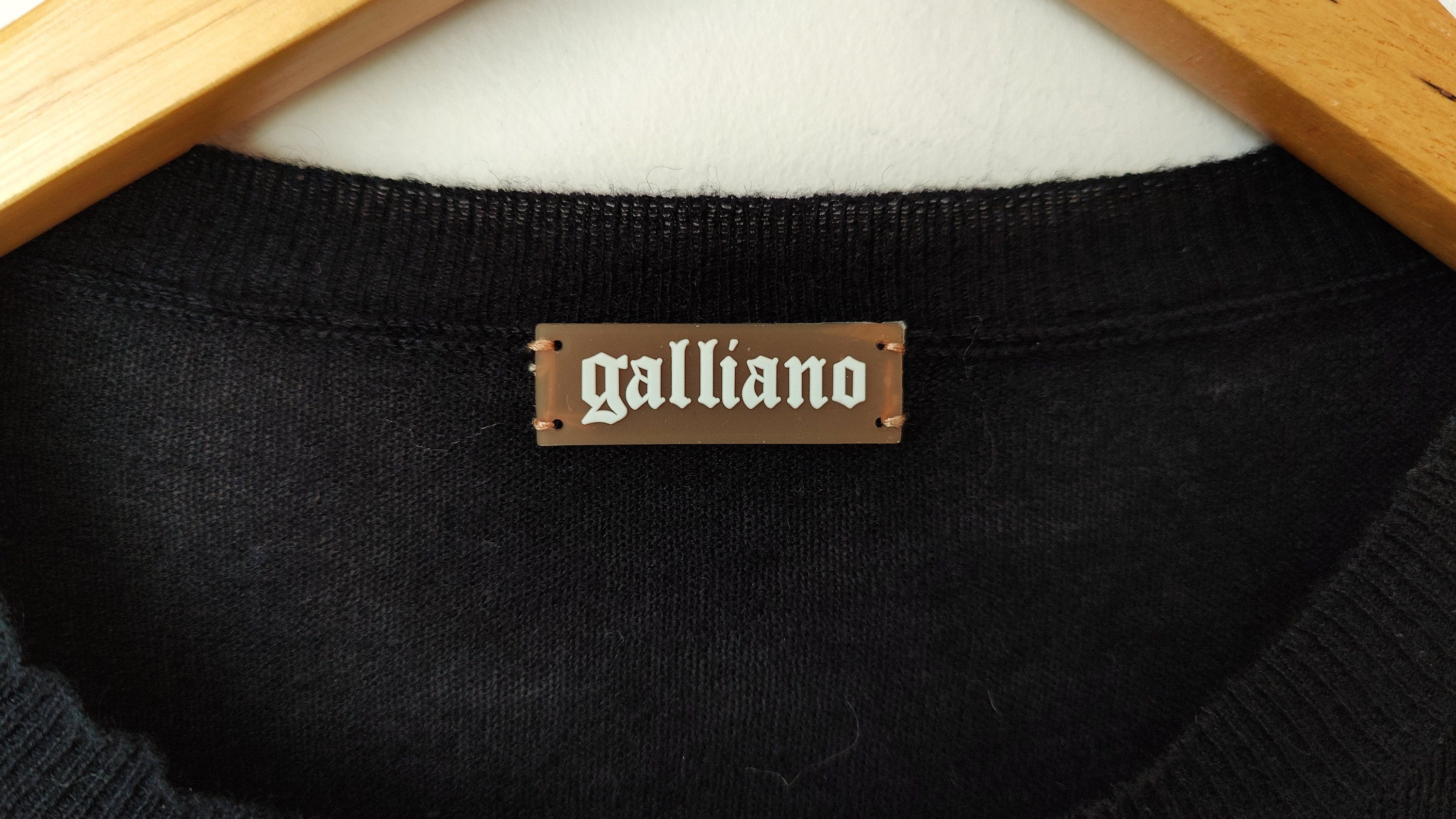 Archival Clothing John Galliano Archival 2011 Black Wool Knitted Sweater Size US S / EU 44-46 / 1 - 3 Thumbnail