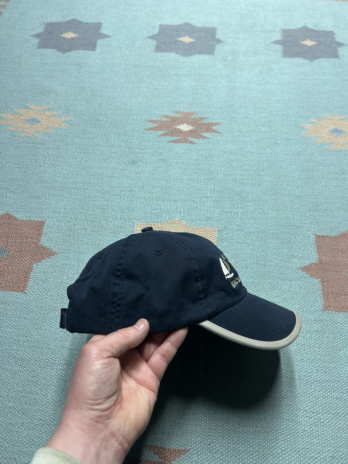 Vintage Vintage strapback hat Mackinac island Michigan boat blue Size ONE SIZE - 8 Thumbnail