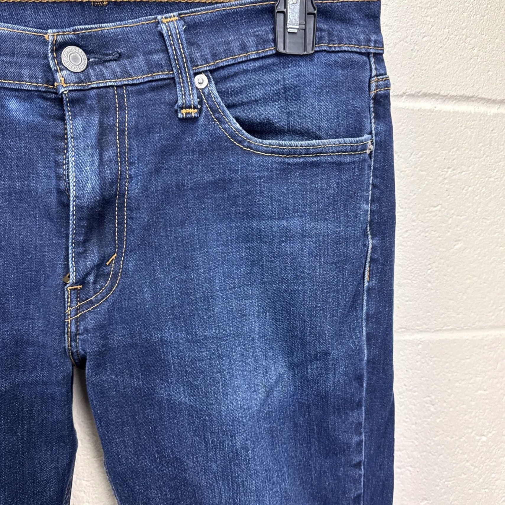 Levi's Levi's 511 Men's Skinny Jeans Cotton Blend Blue Size 33x32 5-Pocket Zip Regular Fit Size US 33 - 3 Thumbnail