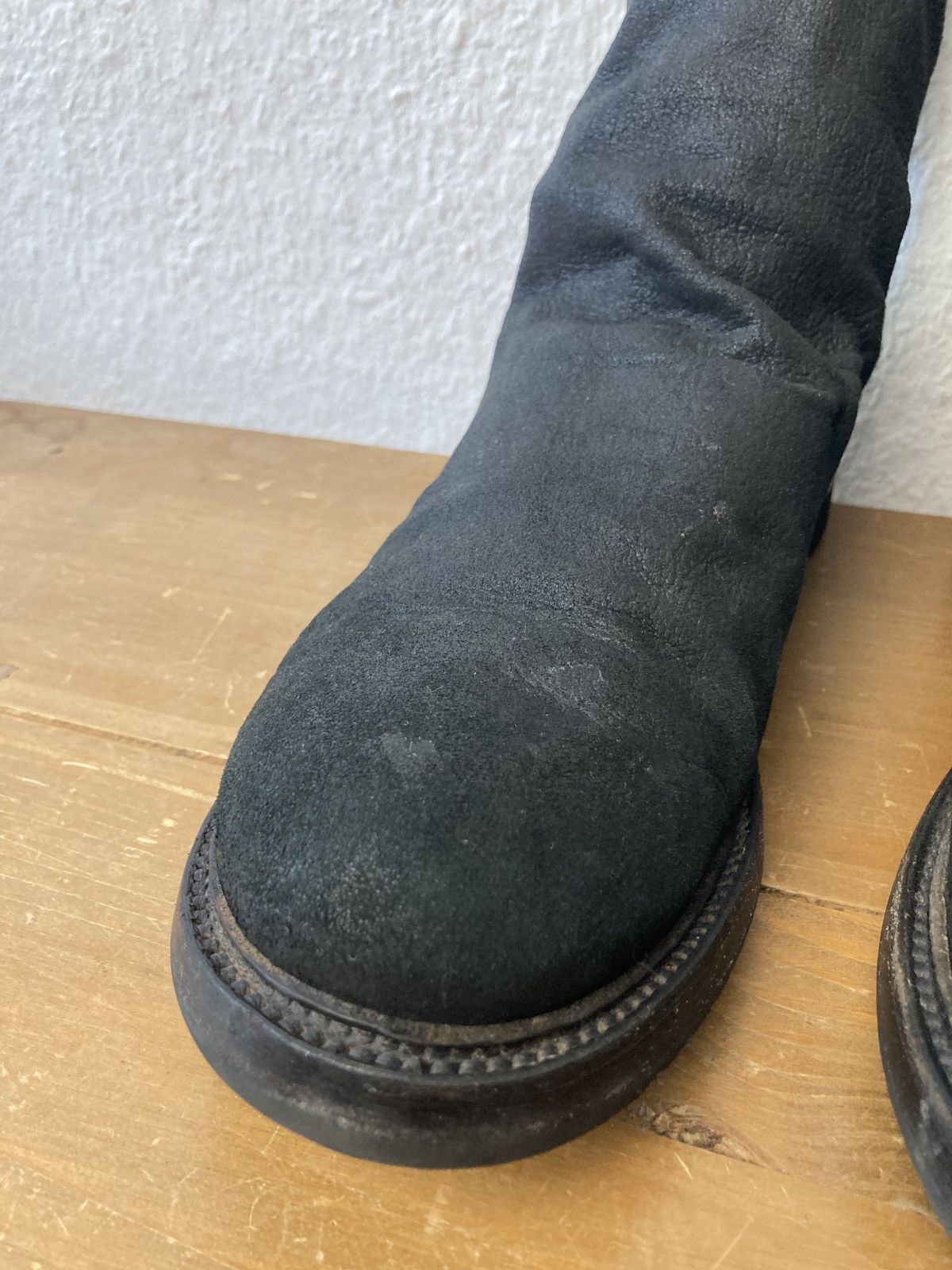 Rick Owens F/W 11 LIMO Blistered Lamb Leather Sock Creeper Boots 45/12 Size US 12 / EU 45 - 7 Thumbnail