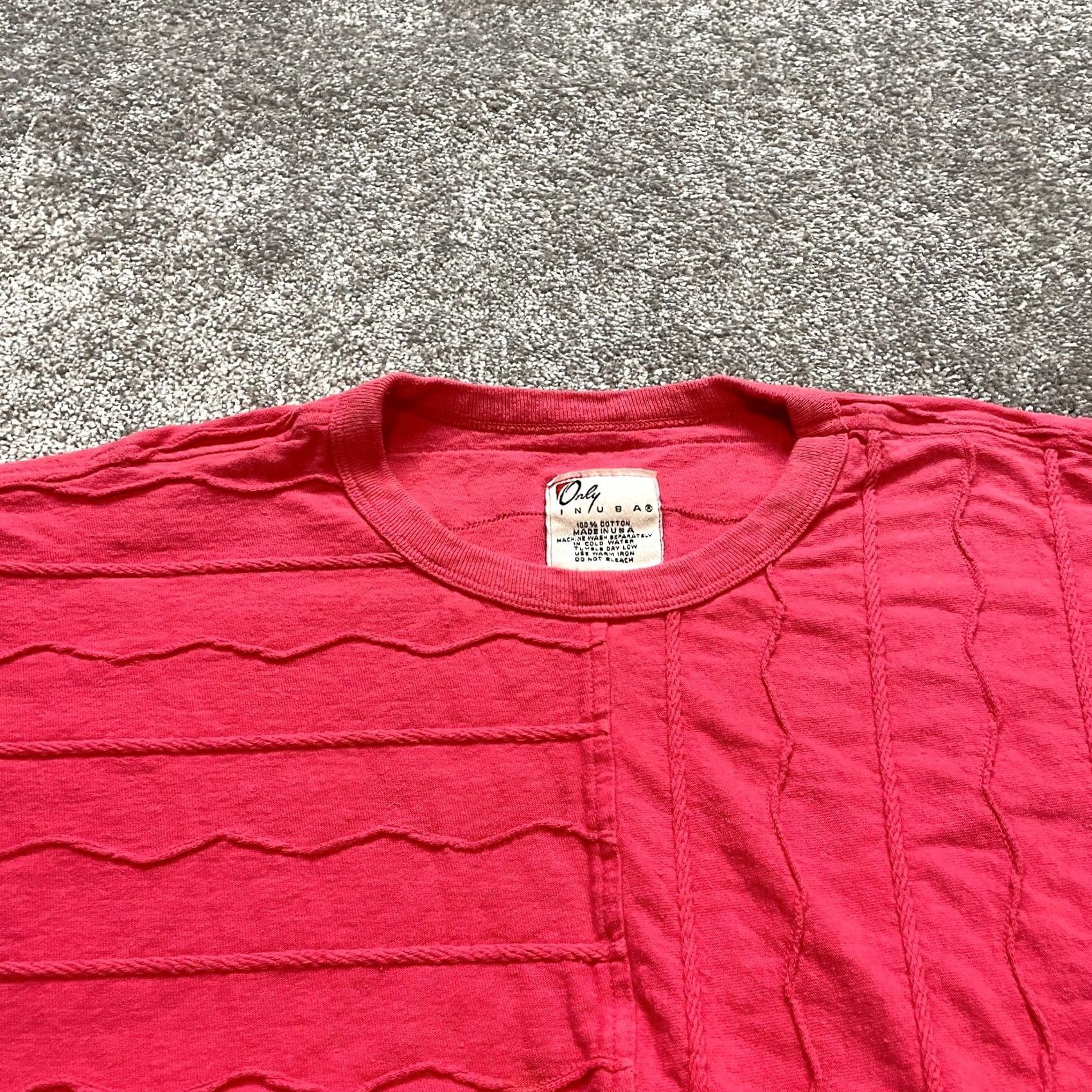 Vintage VINTAGE Only USA T-Shirt Womens L Pink Short Sleeve 100% Cotton Knit Shirt Manuf Honduras Size L / US 10 / IT 46 - 5 Thumbnail