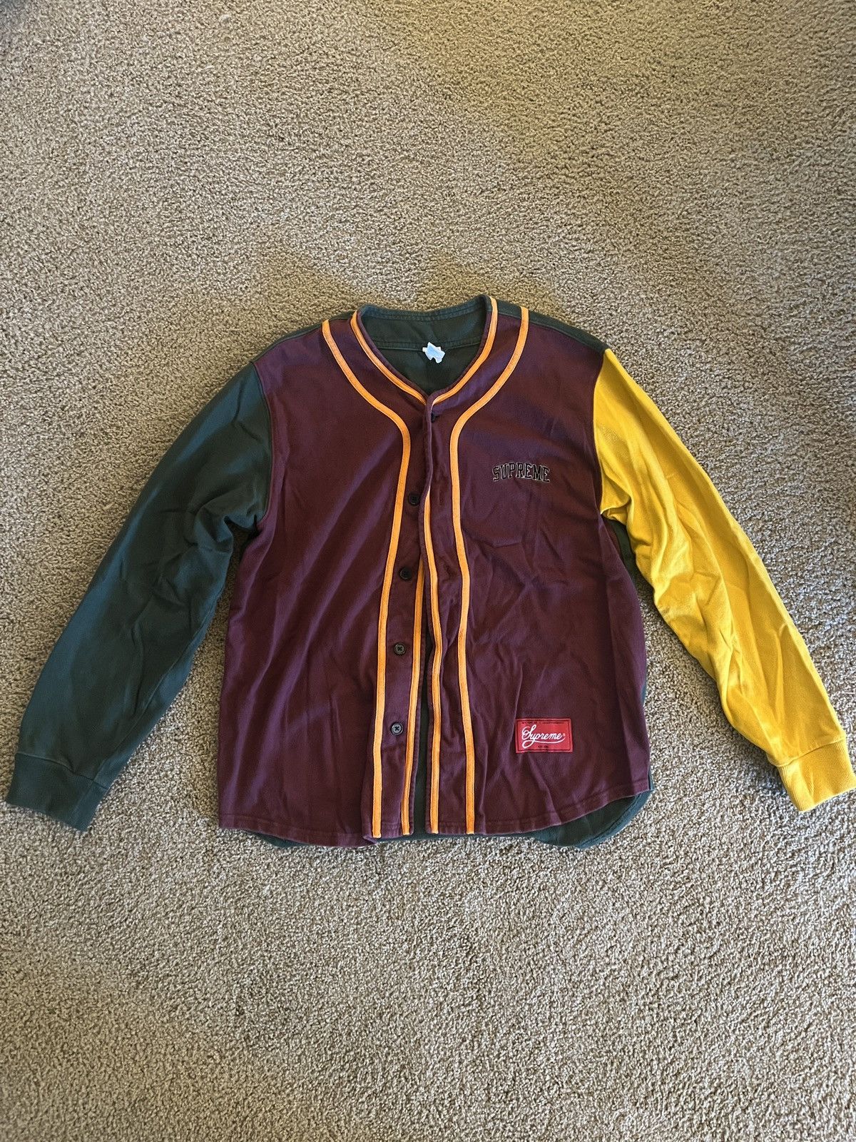 Supreme Supreme Color Blocked Baseball Shirt Size US M / EU 48-50 / 2 - 1 Thumbnail
