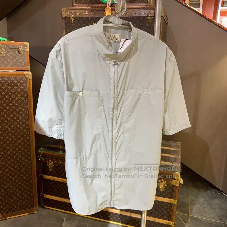 Hermes Hermes Gray shirt for men Size US S / EU 44-46 / 1 - 1 Thumbnail