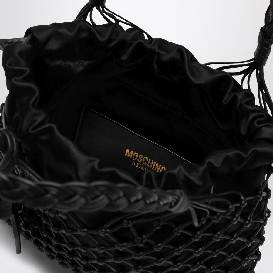 Moschino o1d2blof0924 Size: OS / Basket Net Nappa Bag in Black Size ONE SIZE - 4 Thumbnail