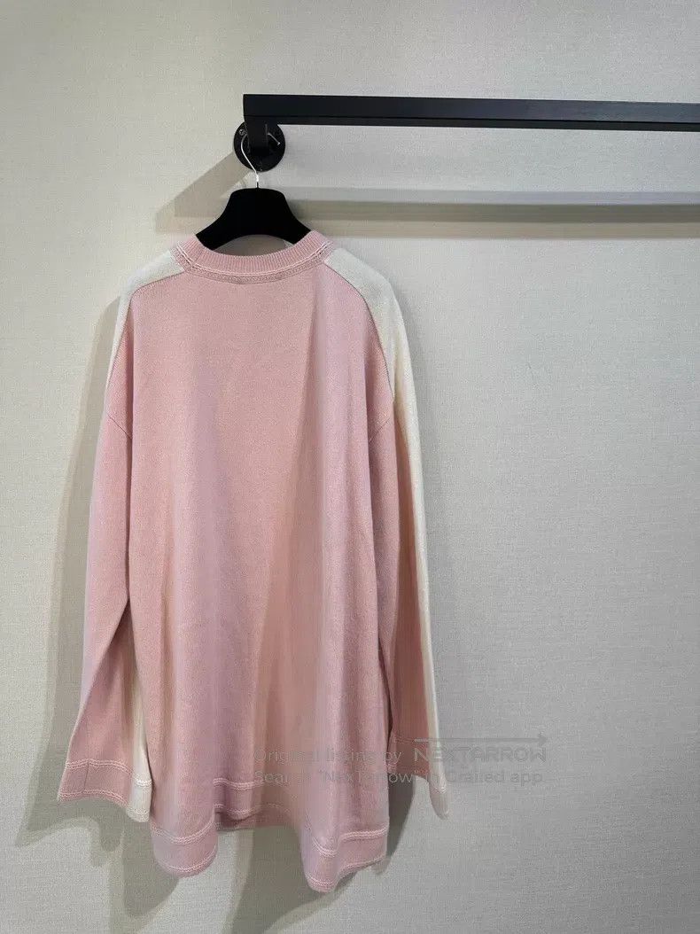 Chanel Chanel Pink and white colour-matched cashmere double C bad Size XS / US 0-2 / IT 36-38 - 5 Thumbnail