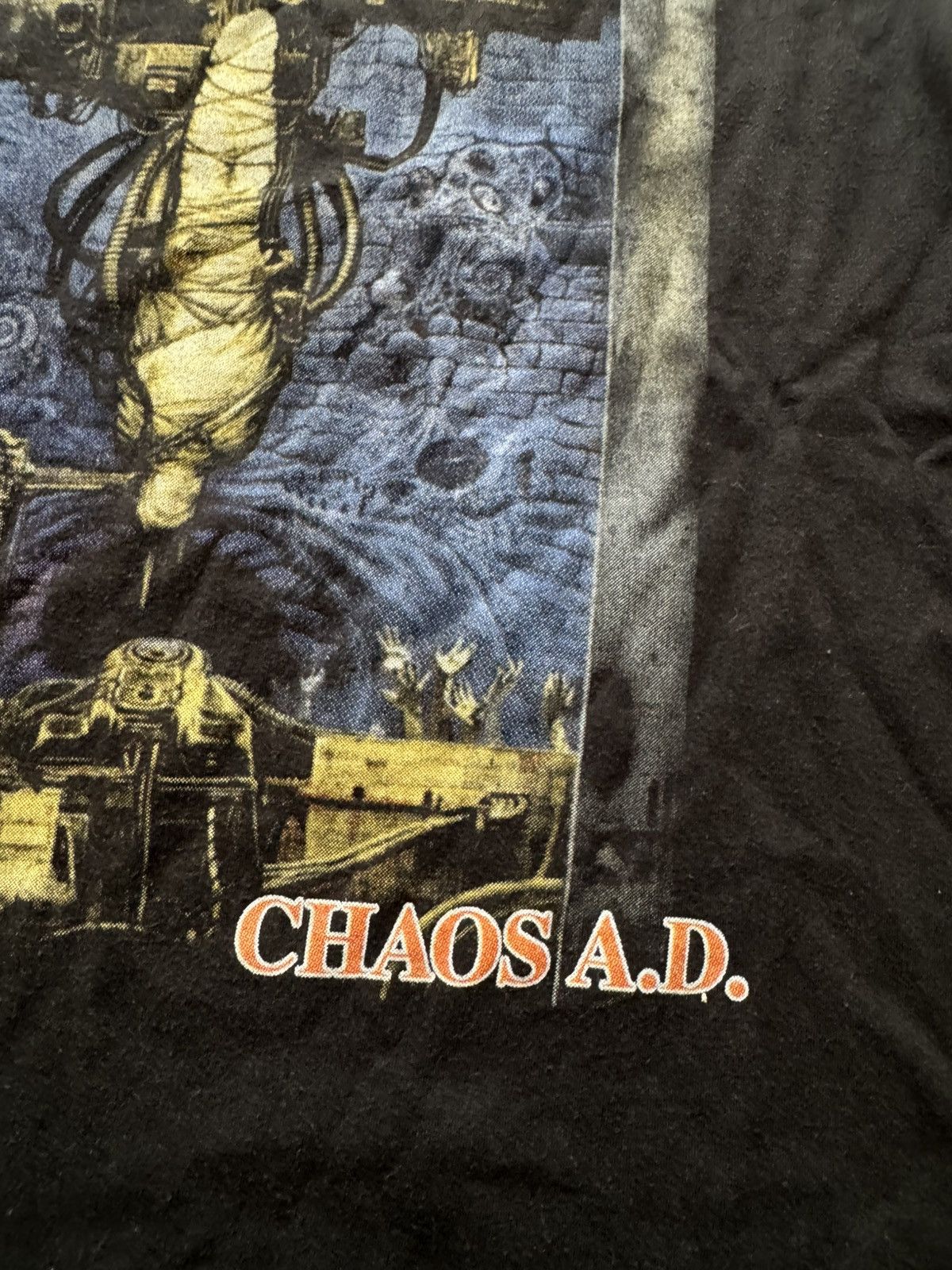 Band Tees VINTAGE FADED Y2K SEPULTURA CHAOS A.D TEE (soulfly metallica Size US M / EU 48-50 / 2 - 3 Thumbnail