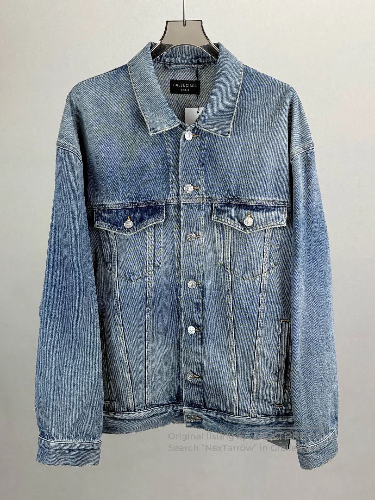 Balenciaga Balenciaga Rear Tape Cola Denim Jacket. Size US S / EU 44-46 / 1 - 1 Thumbnail