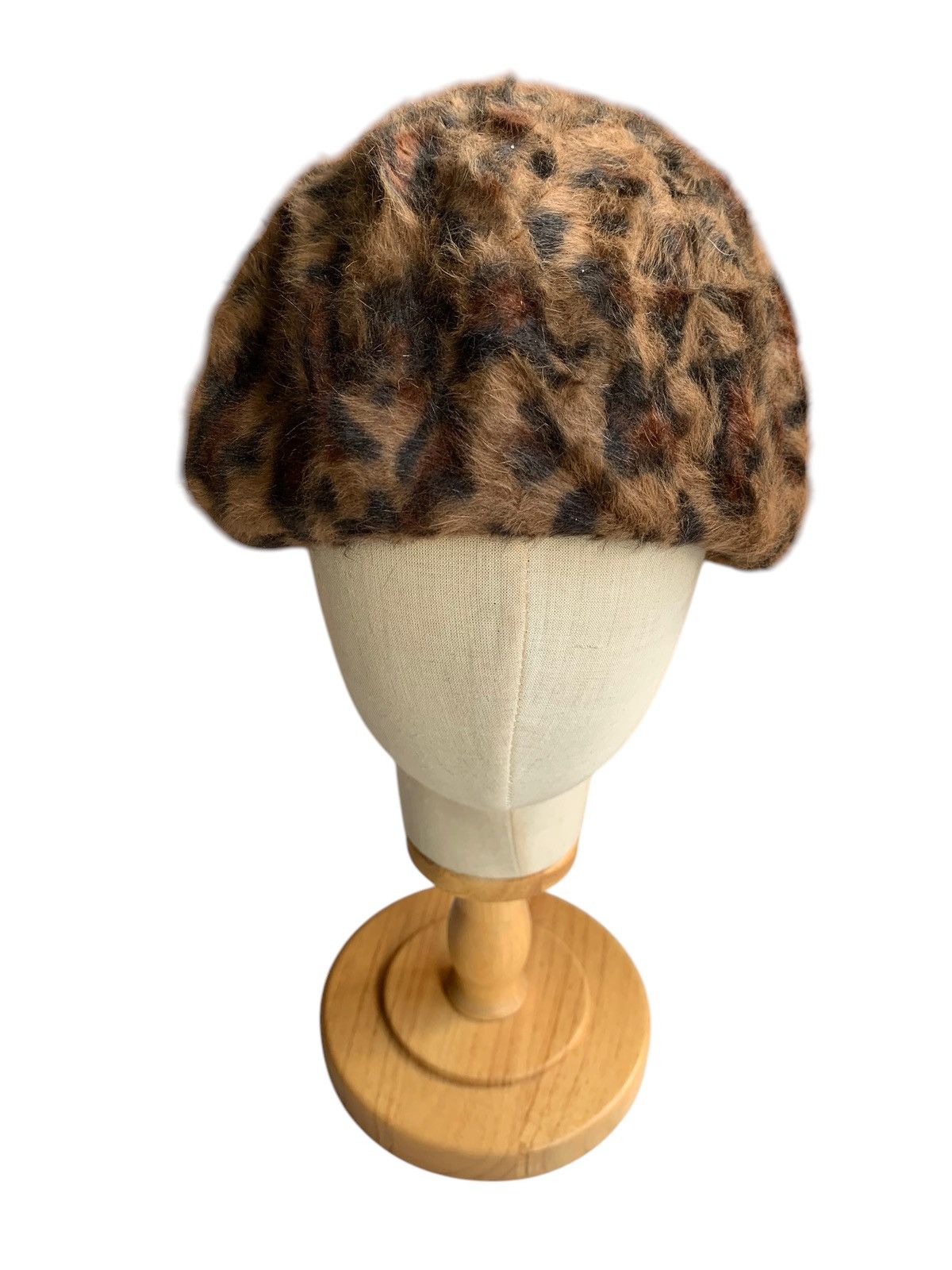 Japanese Brand × Vintage Part 2 By Jungko Shimada Japanese Leopard Wool Beret Hats🎌 Size ONE SIZE - 4 Thumbnail