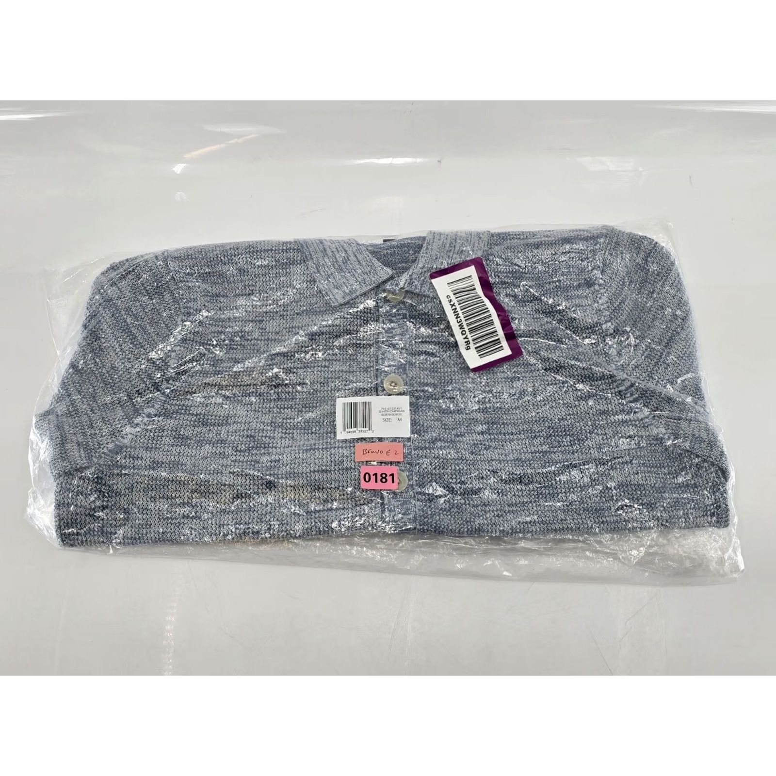 Club Monaco Cardigan Men's M Blue Short Sleeve Mesh, Men's — image 3 of 6
