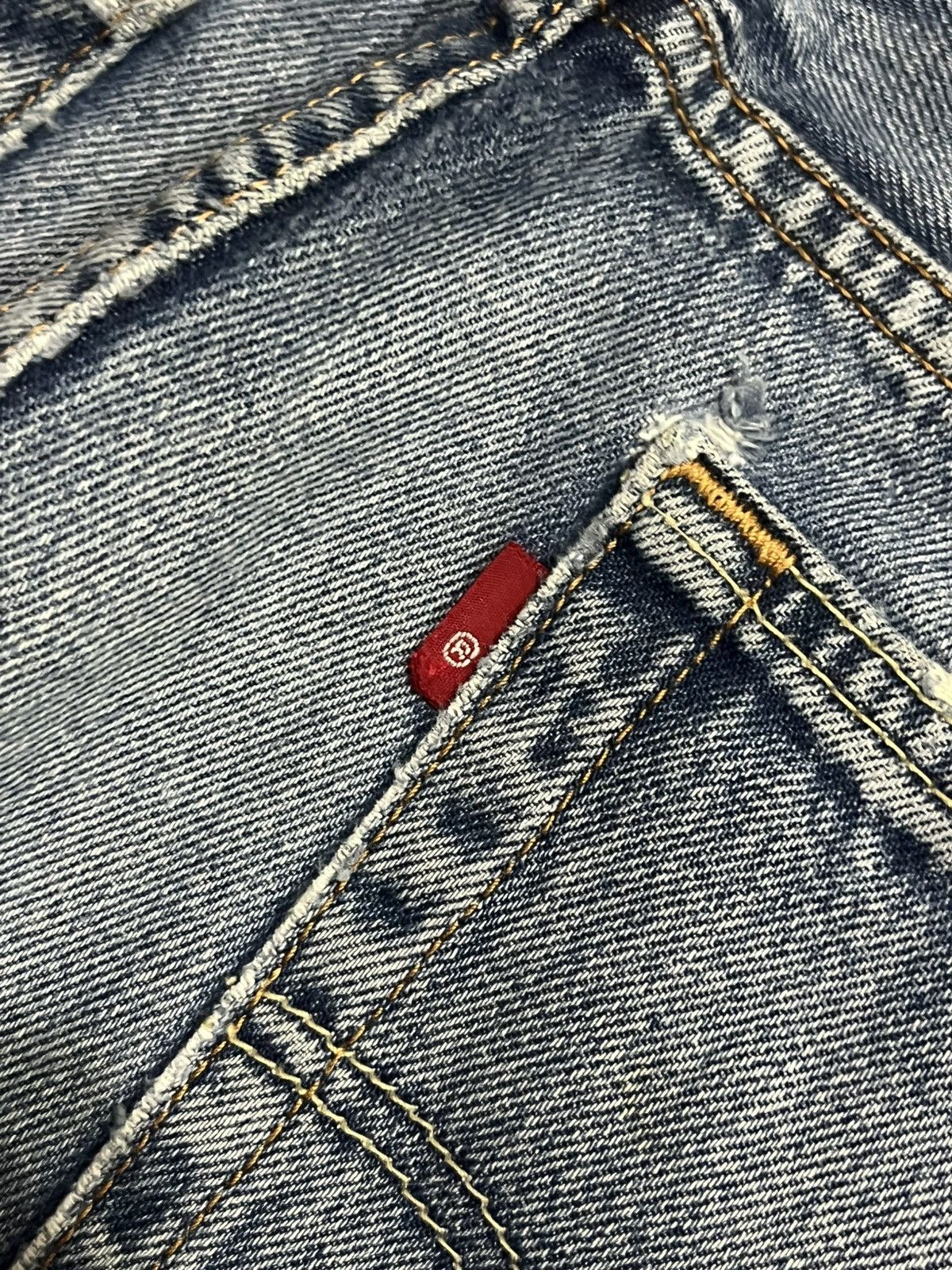 Levi's ⚡️Distressed⚡️Vintage Levi’s 551 Blue Washed Frayed Leg Jeans Size US 31 - 9 Thumbnail