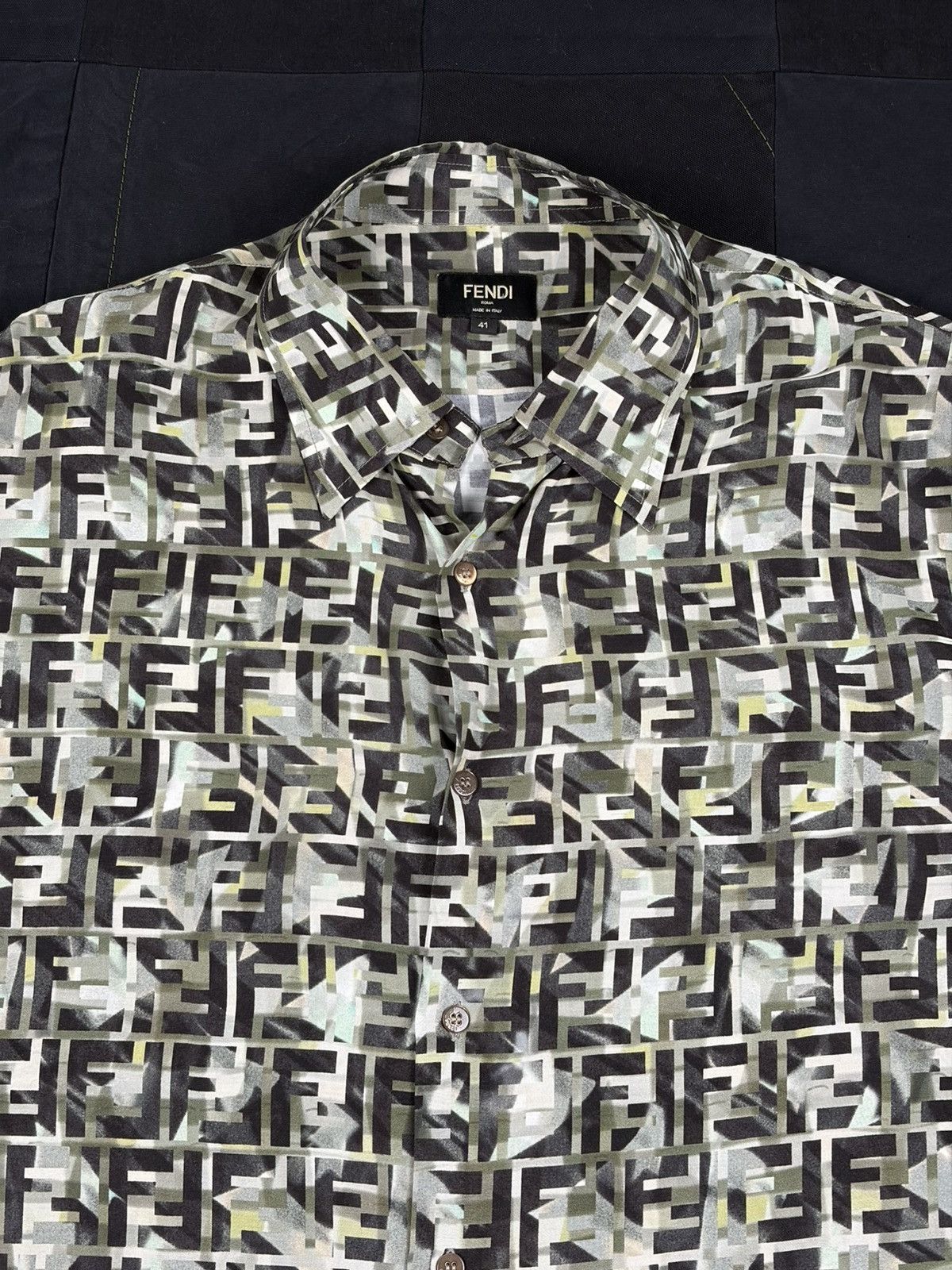 Fendi FF Print Monogram Shirt Size US L / EU 52-54 / 3 - 2 Thumbnail