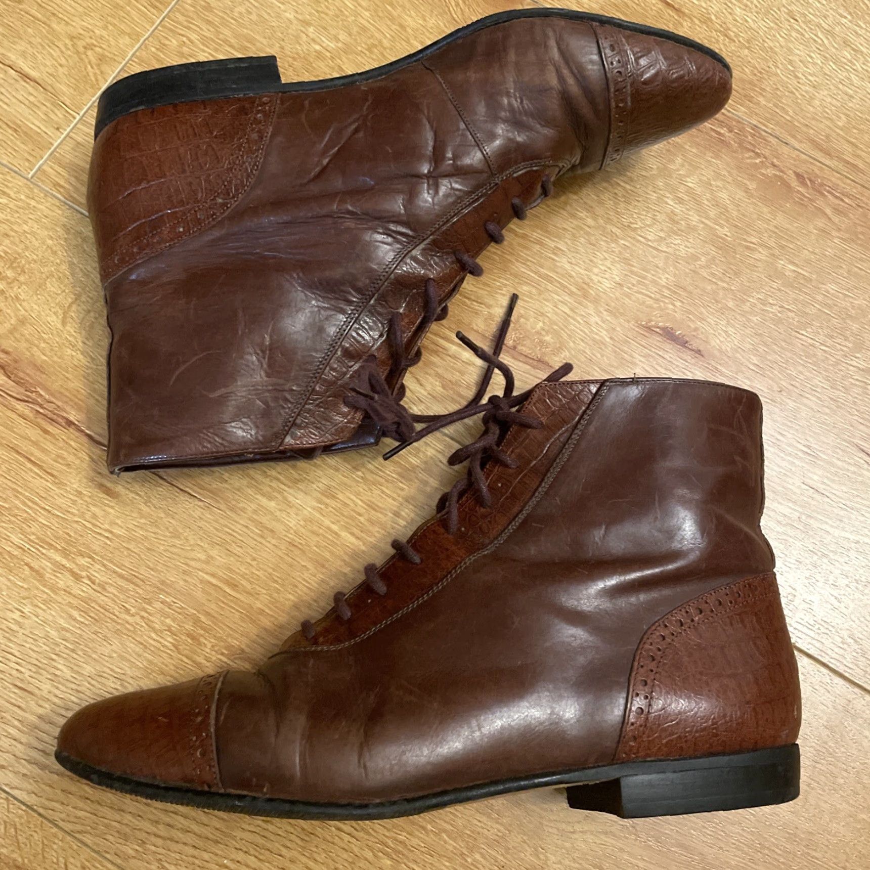 Vintage VINTAGE Morgan Taylor Victorian Boots Leather Brown Lace Up Pointed Toe 6.5B Women Upper Material: Leather Size US 7 / IT 37 - 6 Thumbnail