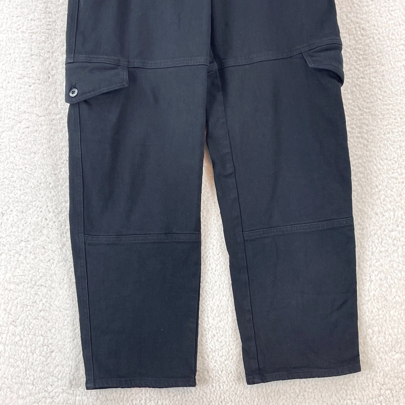 Vintage Wilfred Free Baggy Wide-Leg Cargo Jeans Womens Size 8 Black Denim High Rise Jeans Size 30" / US 8 / IT 44 - 3 Thumbnail
