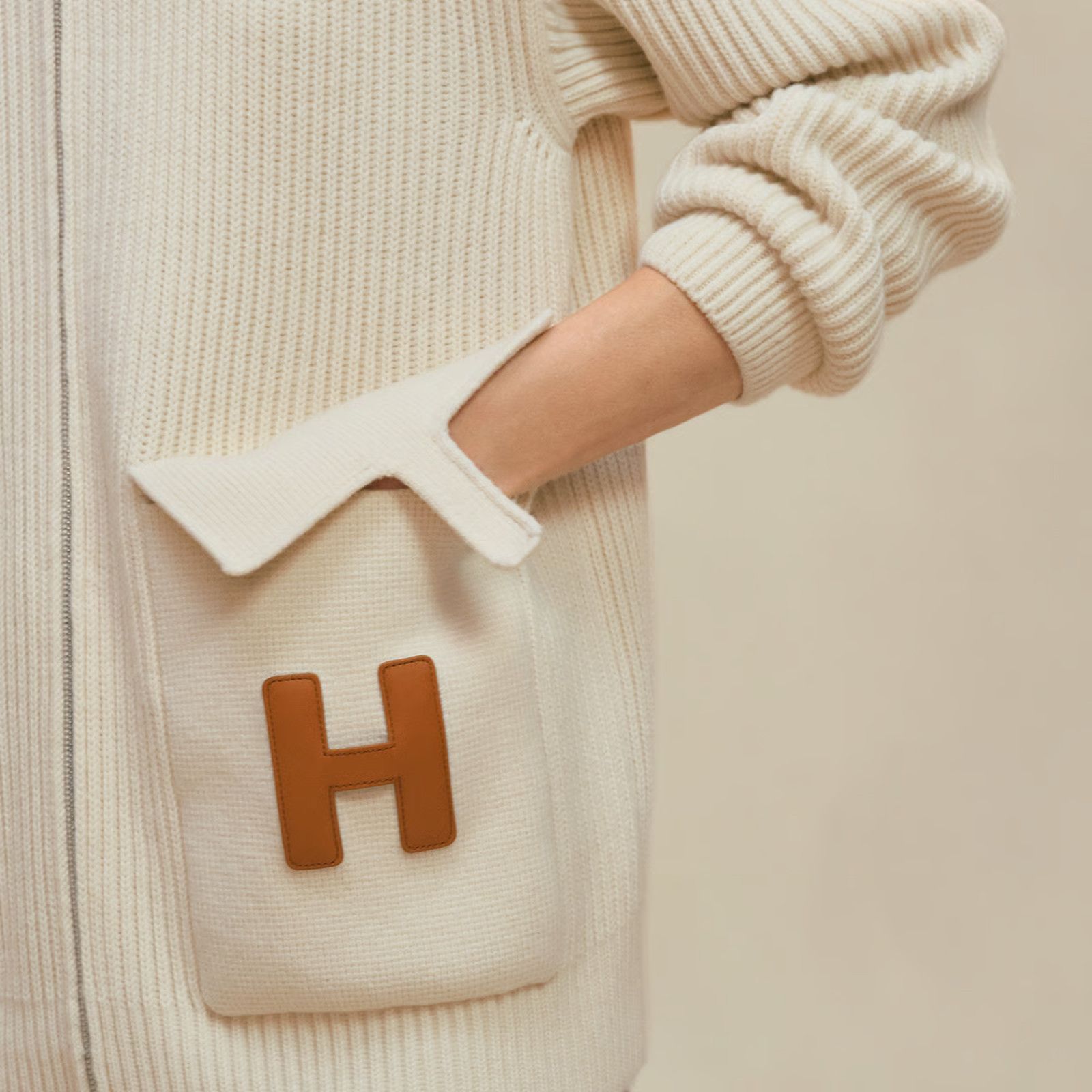Hermes Zip Up Zipper Cardigan Sweater Wool Knit Jacket 38 Size XS / US 0-2 / IT 36-38 - 9 Thumbnail