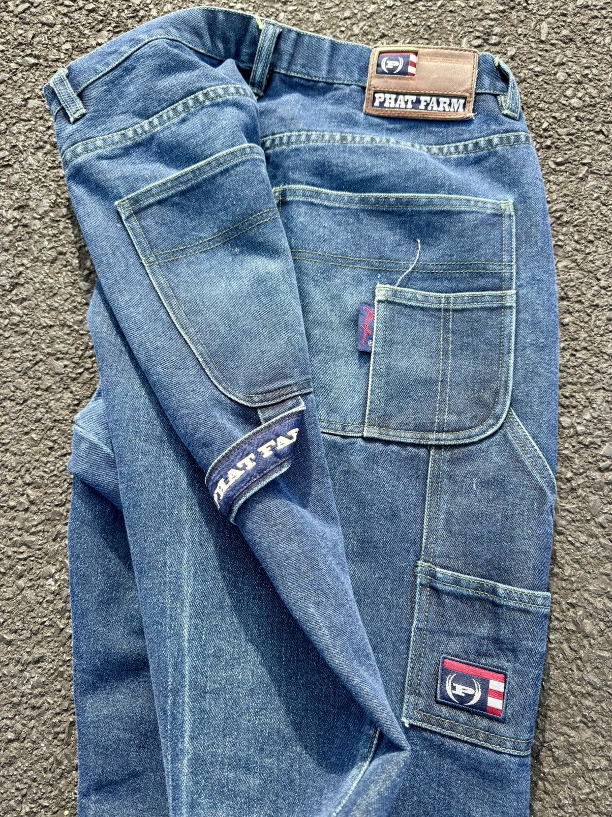 Phat Farm × Vintage Phat Farm Y2K Vintage Hip Hop Baggy Rap Def Jam Denim Jeans Size US 34 / EU 50 - 5 Thumbnail