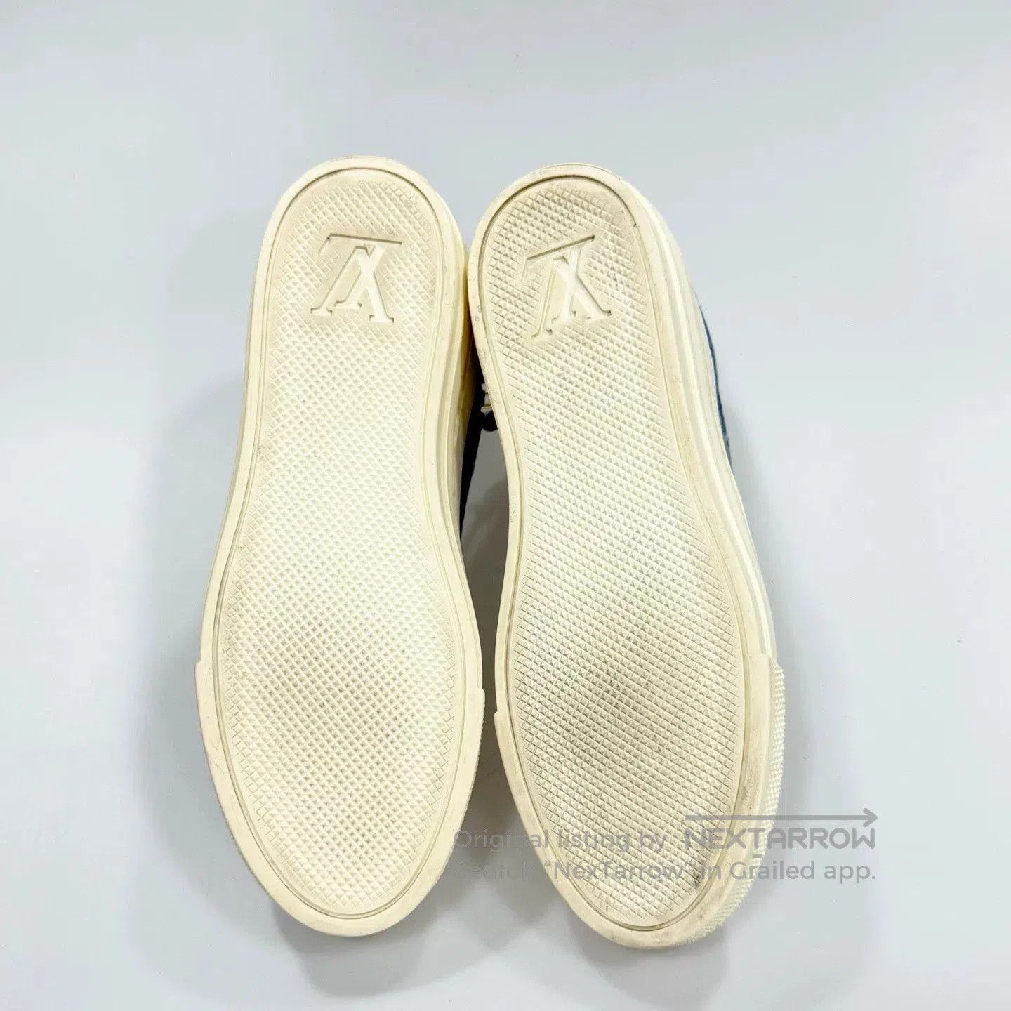 Louis Vuitton LV Denim All-Over Print Sneakers. Size US 4 / IT 34 - 6 Thumbnail