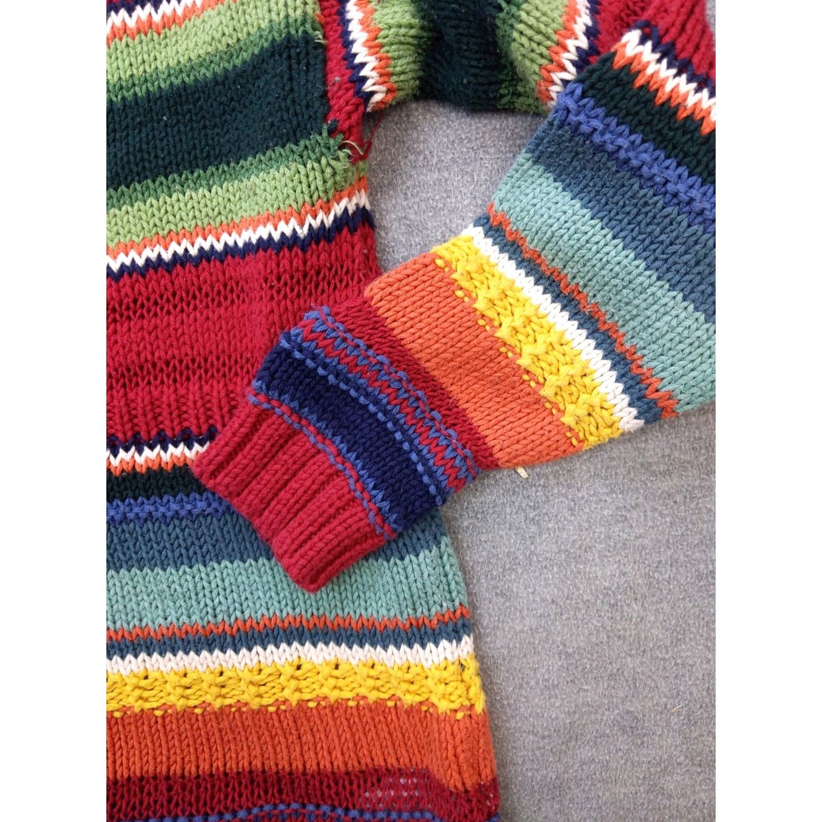 Chaps Chaps Sweater Mens Medium Multicolor Striped Crewneck Chunky Knit Pullover Size US M / EU 48-50 / 2 - 3 Thumbnail