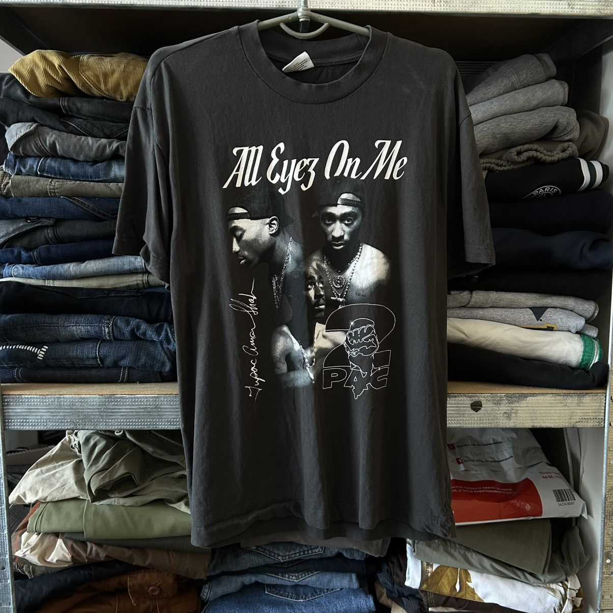Rap Tees Mens Tupac 2Pac All Eyes On Me Rap Tee big logo Size US S / EU 44-46 / 1 - 1 Thumbnail