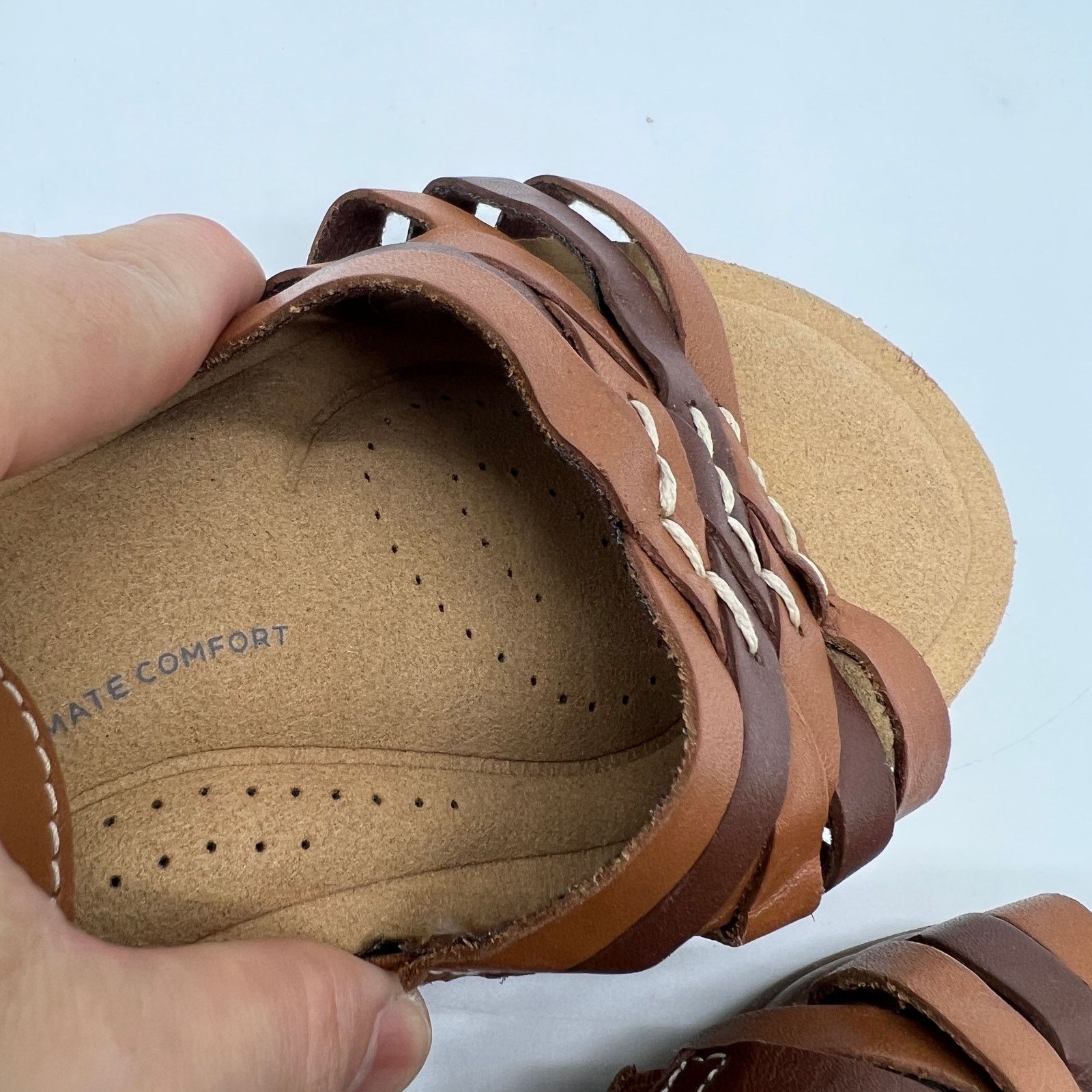 Clarks Clarks collection Women's 6 M Brown Leather Sandals Ankle Size US 6 / IT 36 - 10 Thumbnail