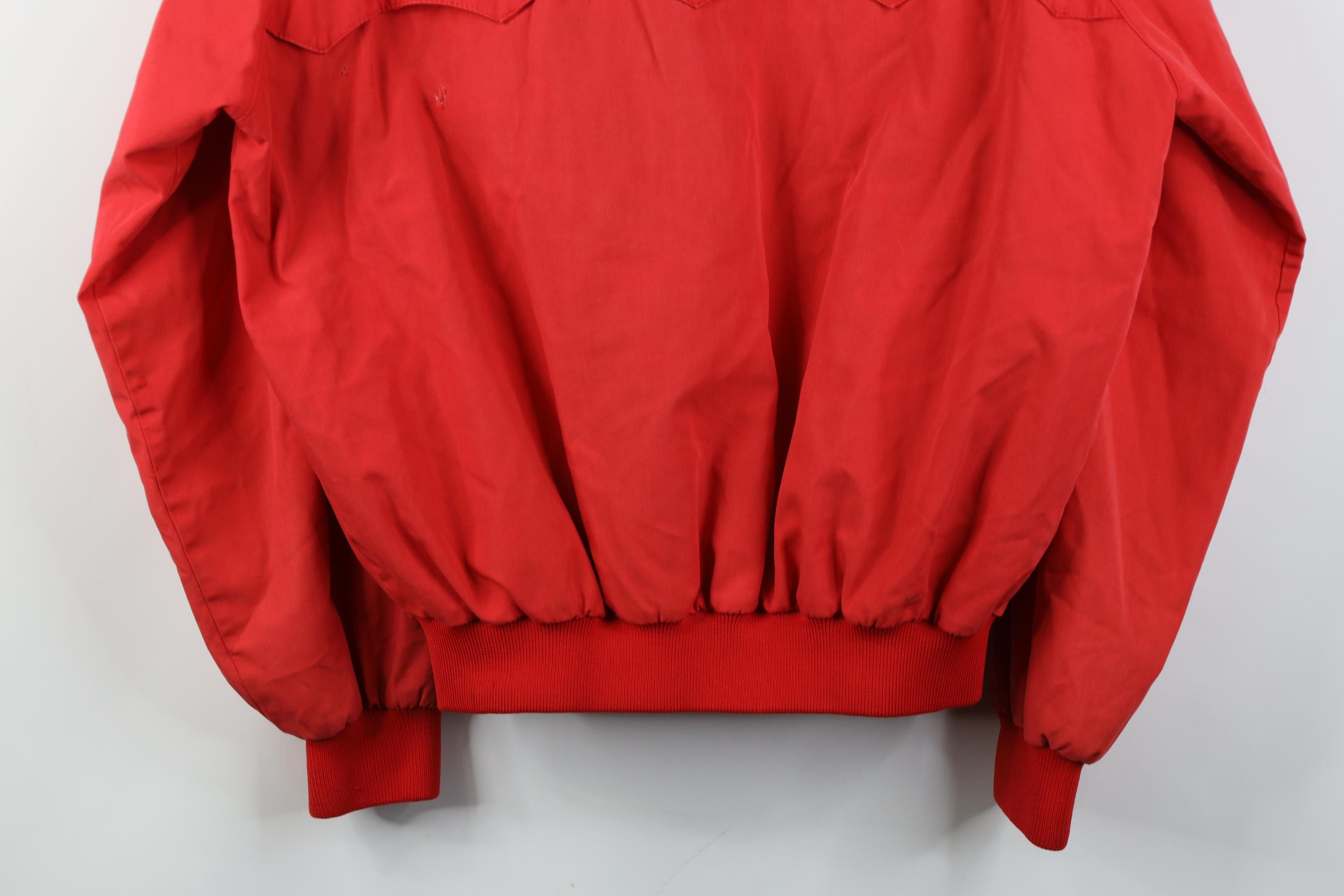 Vintage Vintage 70s 80s Fire Department Cafe Racer Bomber Jacket Red Size US L / EU 52-54 / 3 - 23 Thumbnail