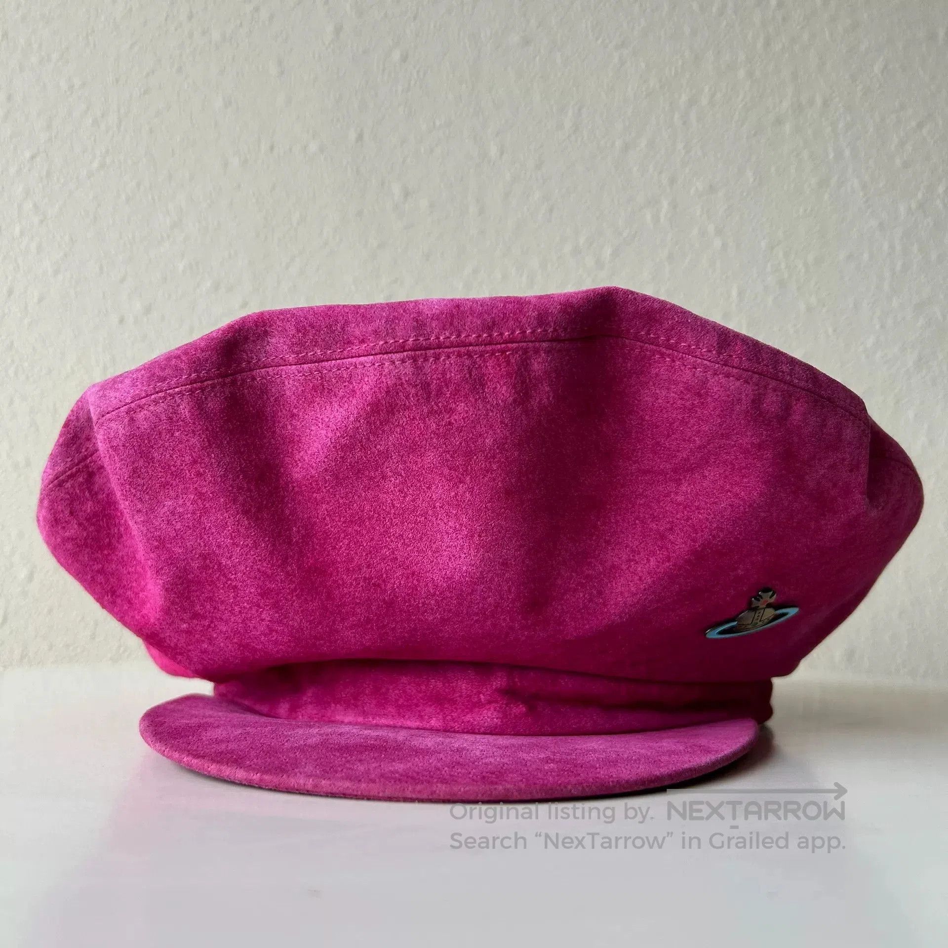 Vivienne Westwood vintage pink suede beret cap. Size ONE SIZE - 5 Thumbnail