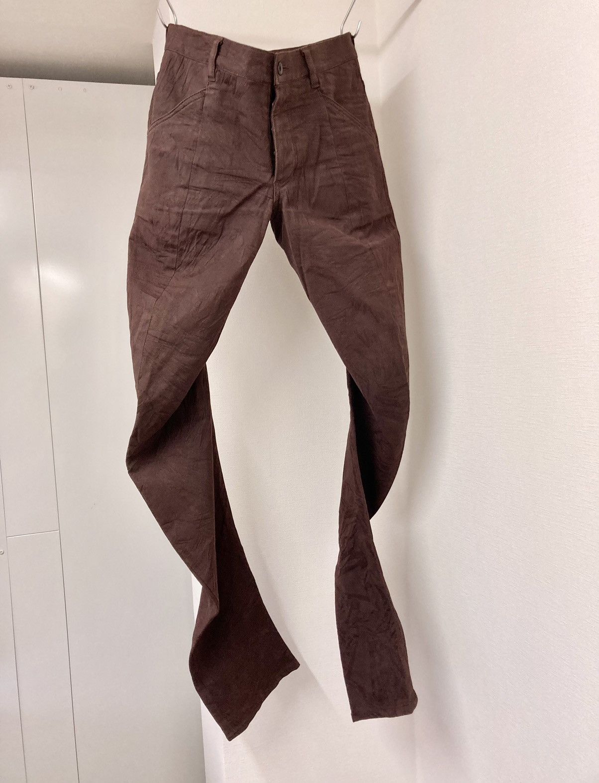 Kazuyuki Kumagai Attachment KAZUYUKI KUMAGAI ATTACHMENT Jtype Curved woven stretch pants Size US 30 / EU 46 - 4 Thumbnail