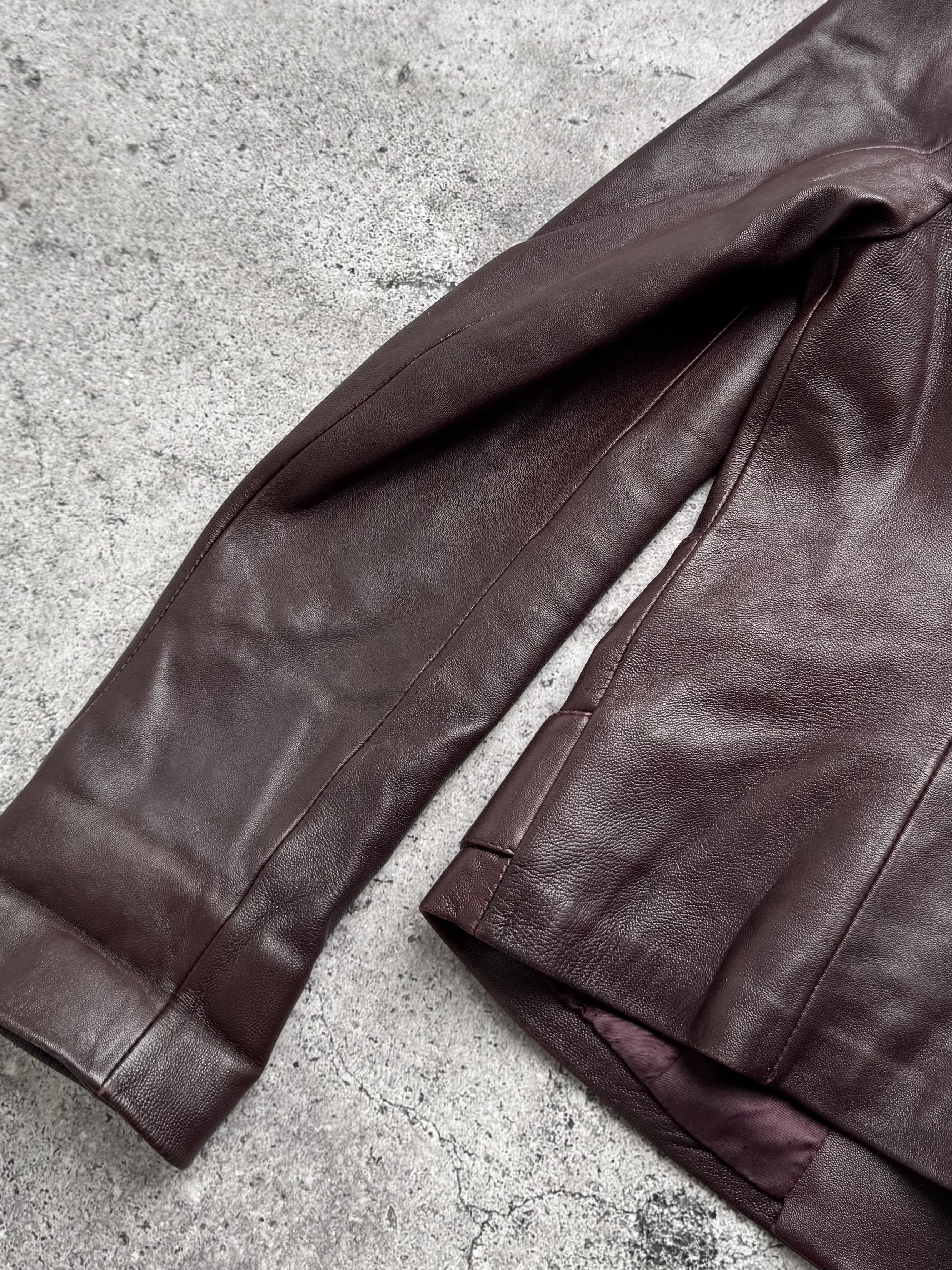 Vintage Vintage Cropped Leather Jacket C5(V402) Size S / US 4 / IT 40 - 19 Thumbnail