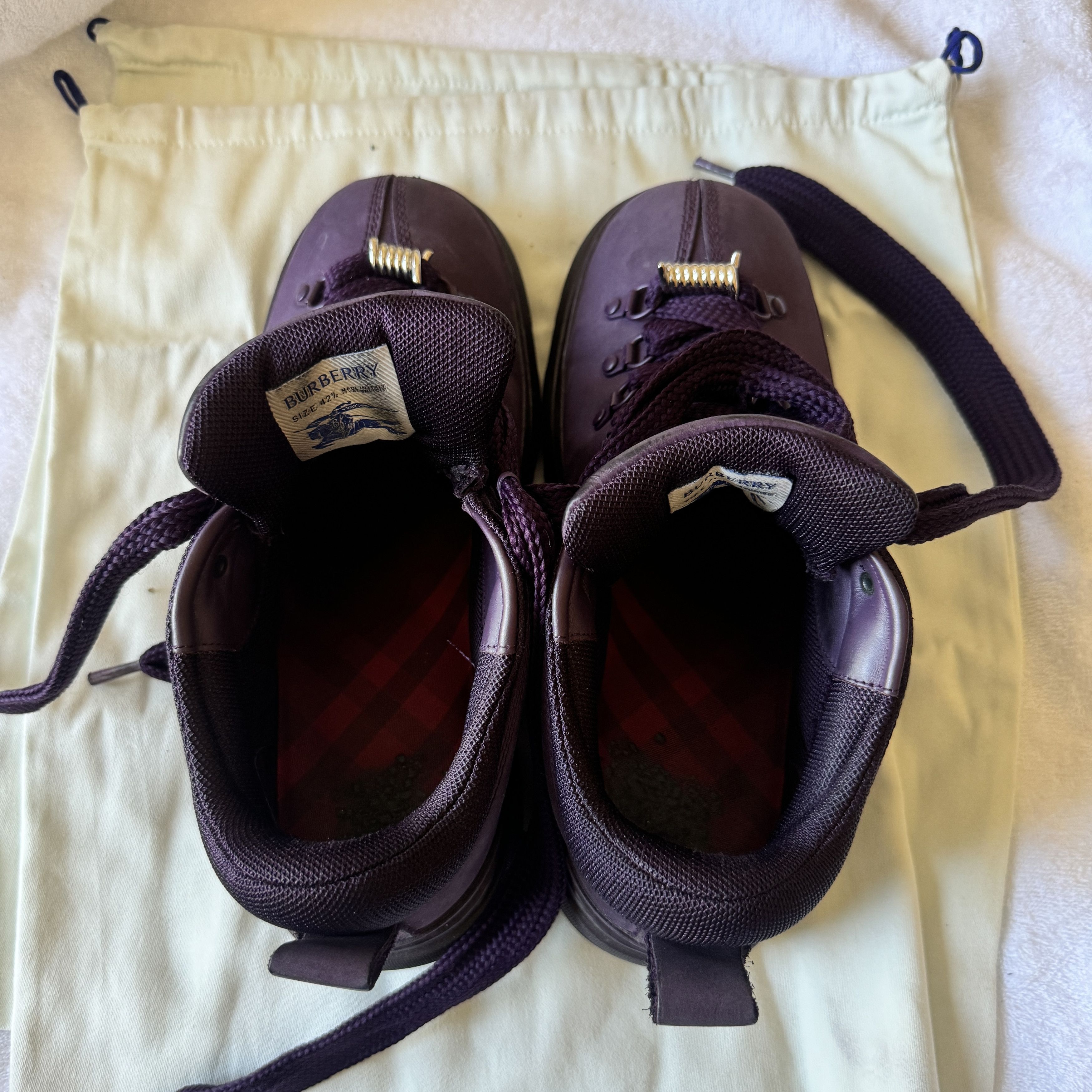 Burberry Burberry Nubuck Trek hiking Boots Purple Size US 8.5 / EU 41-42 - 8 Thumbnail