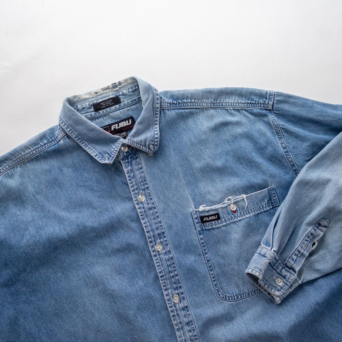 Fubu × Vintage Vintage FUBU Jeans Denim Button Down Shirt Size US XXL / EU 58 / 5 - 3 Thumbnail